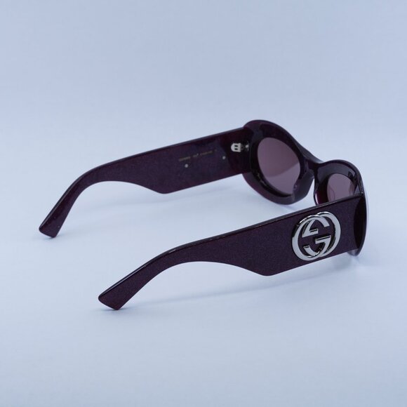 Gucci GG1696S 003 Sunglasses Violet Glitter Frame, Violet Lenses - Lowest Price!